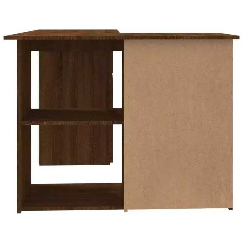 vidaXL Corner Desk Gray Engineered wood Compact Corner Desk