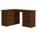 vidaXL Corner Desk Gray Engineered wood Compact Corner Desk