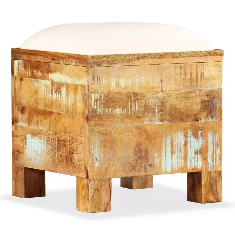 vidaXL Storage Bench Solid Reclaimed Wood 15.7x15.7x17.7