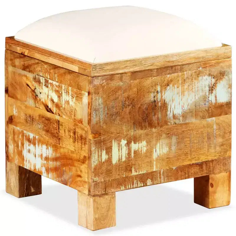vidaXL Storage Bench Solid Reclaimed Wood 15.7x15.7x17.7