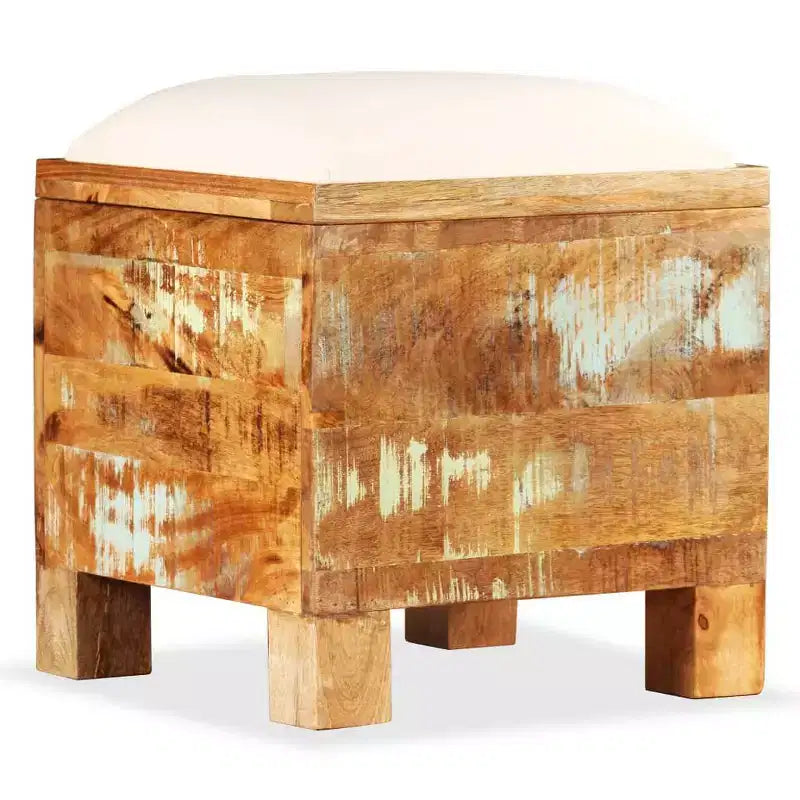 vidaXL Storage Bench Solid Reclaimed Wood 15.7x15.7x17.7