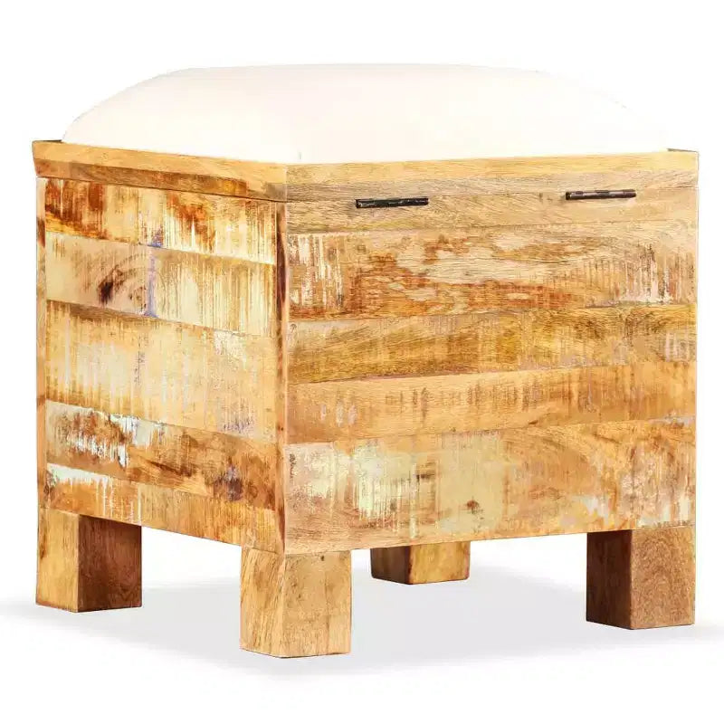 vidaXL Storage Bench Solid Reclaimed Wood 15.7x15.7x17.7