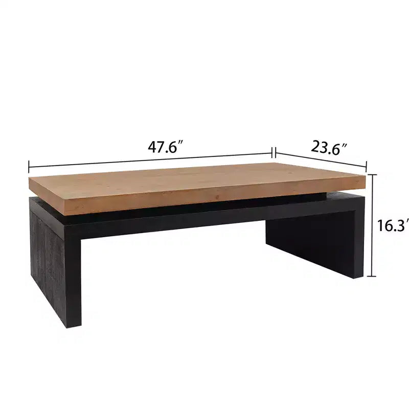 GDFStudio Miri Modern Wooden Coffee Table with Floating Top