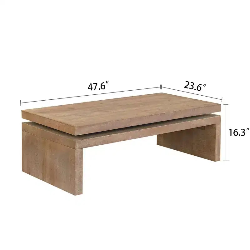 GDFStudio Miri Modern Wooden Coffee Table with Floating Top