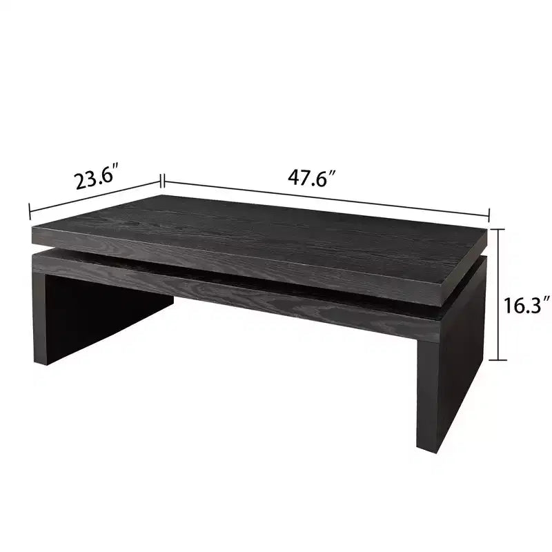 GDFStudio Miri Modern Wooden Coffee Table with Floating Top