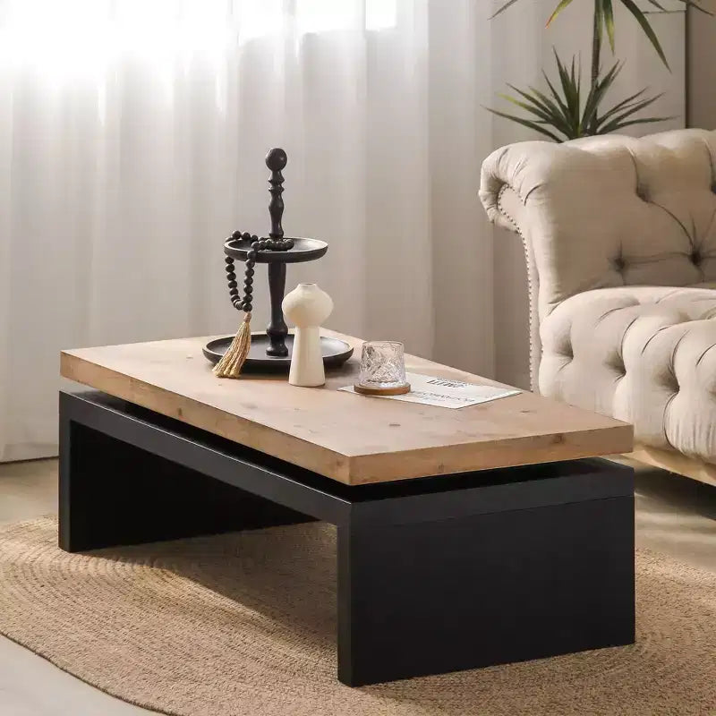 GDFStudio Miri Modern Wooden Coffee Table with Floating Top
