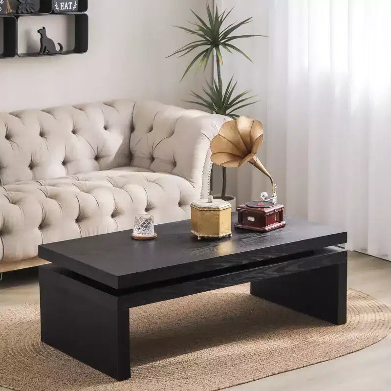 GDFStudio Miri Modern Wooden Coffee Table with Floating Top