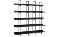 TUYOHW Vintage 5-Tier Dispaly Bookshelves,Large Capacity Open Bookshelf with Anti-falling Device,Metal Frame Bookcases for Living Room,Office