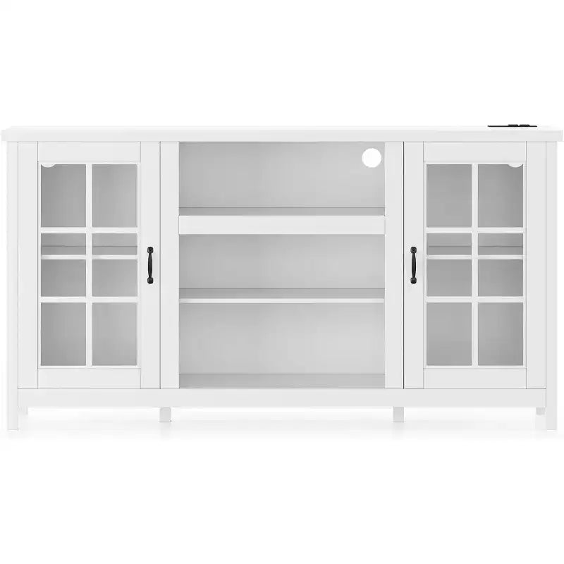 Acekool TV Stand for 65 Inch TVs, 59 Modern Media Console with Storage Cabinets & Power Ports for Living Room or Office