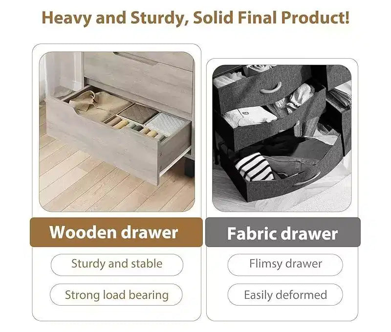 4 Drawer Tall Dresser Vertical Wooden Storage Cabinet with Freestanding Design for Bedroom, Living Room, Hallway, and Entryway