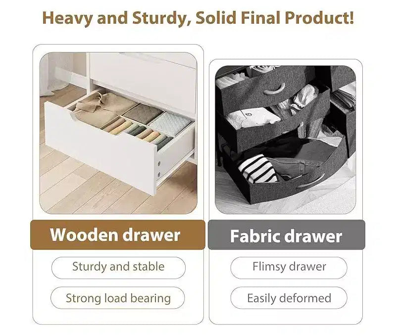 4 Drawer Tall Dresser Vertical Wooden Storage Cabinet with Freestanding Design for Bedroom, Living Room, Hallway, and Entryway