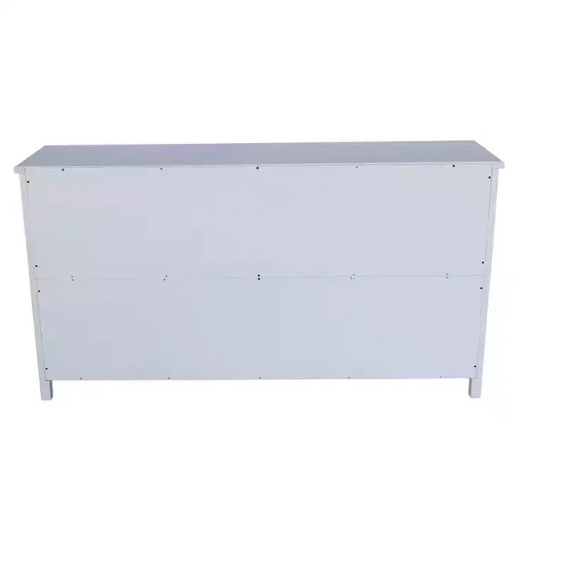 60in Sideboard Pantry Cabinet, Rustic Wood Accent Storage Cabinet with 4 Doors, Versatile Buffet Cabinet for Home Decor and Organization White