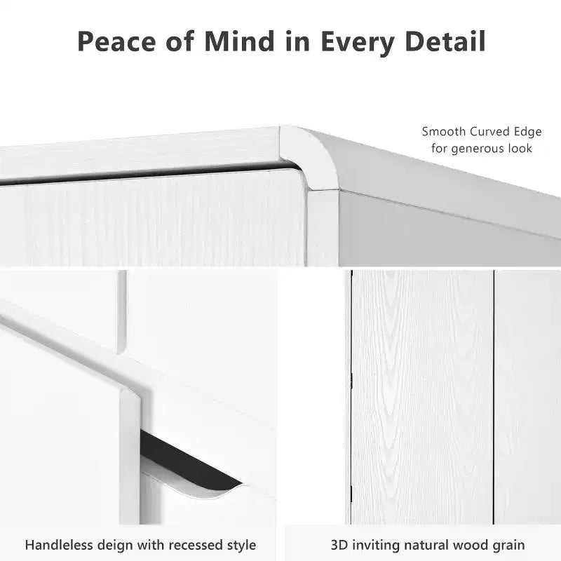 GDFStudio 72 Tall Modern Minimalist Kitchen Pantry Cabinet with 4 Doors, 8 Door Shelves and 3 Adjustable Shelves
