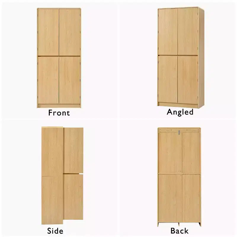 GDFStudio 72 Tall Modern Minimalist Kitchen Pantry Cabinet with 4 Doors, 8 Door Shelves and 3 Adjustable Shelves