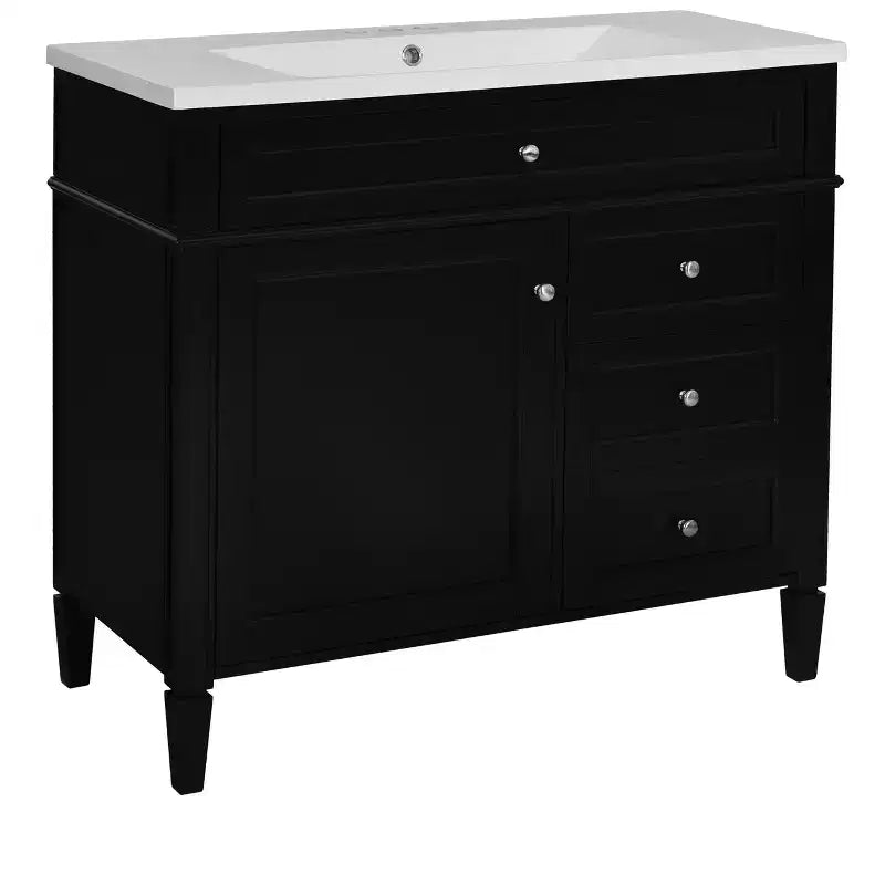 36Bathroom Vanity with Sink, Bathroom Storage Cabinet with Drawers, Single Sink Bathroom Vanity