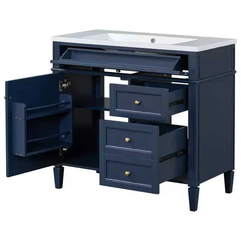 36Bathroom Vanity with Sink, Bathroom Storage Cabinet with Drawers, Single Sink Bathroom Vanity