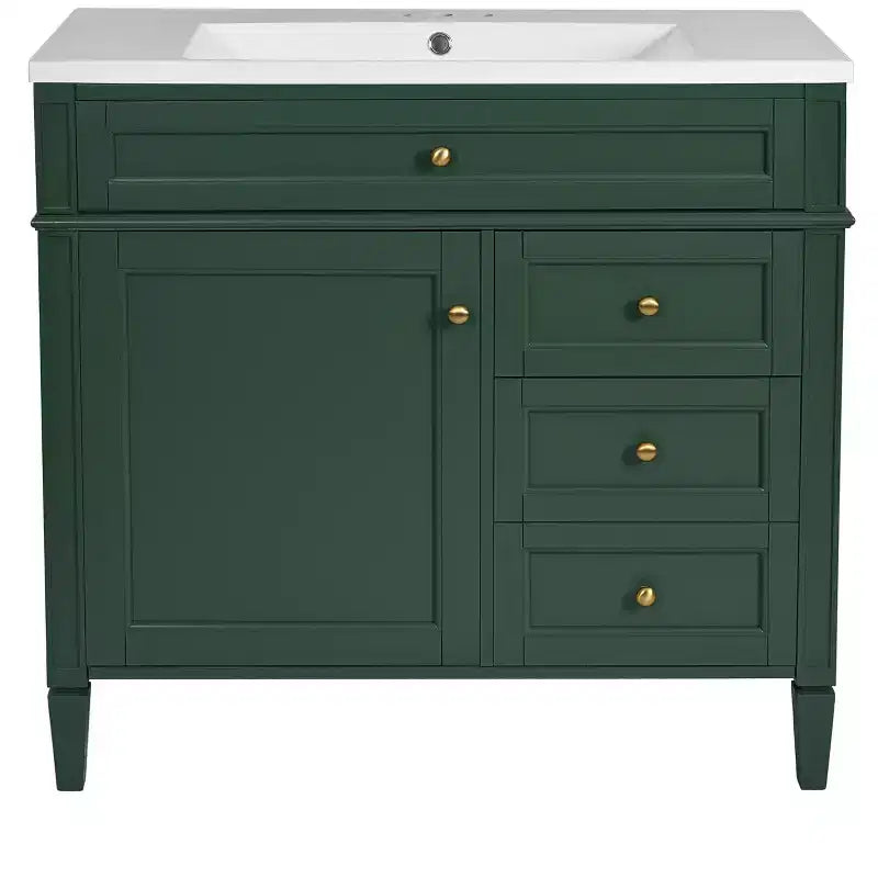 36Bathroom Vanity with Sink, Bathroom Storage Cabinet with Drawers, Single Sink Bathroom Vanity