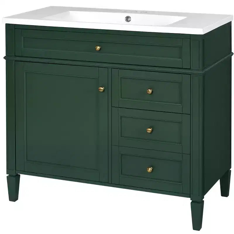 36Bathroom Vanity with Sink, Bathroom Storage Cabinet with Drawers, Single Sink Bathroom Vanity