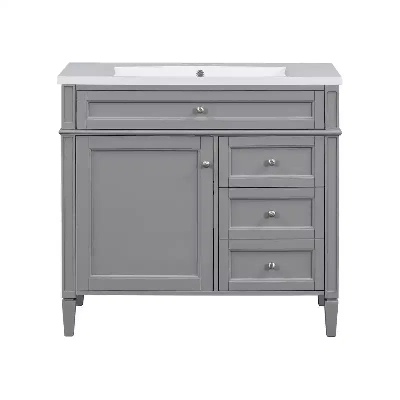 36Bathroom Vanity with Sink, Bathroom Storage Cabinet with Drawers, Single Sink Bathroom Vanity