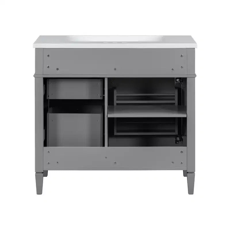 36Bathroom Vanity with Sink, Bathroom Storage Cabinet with Drawers, Single Sink Bathroom Vanity