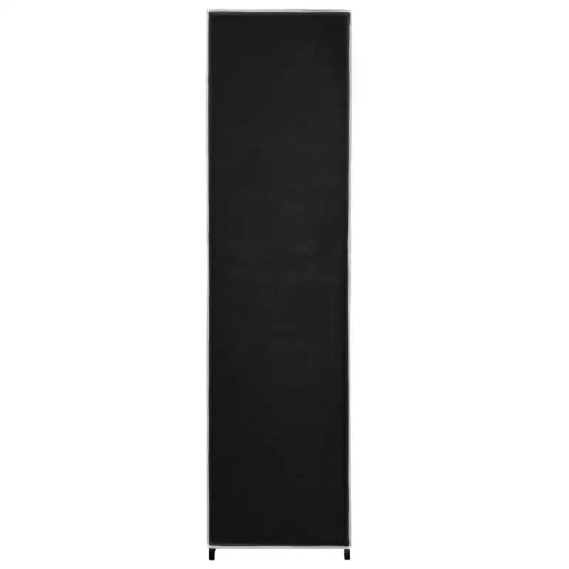 vidaXL Wardrobe Black Iron Frame and Polyester Fabric Large Wardrobe - Black