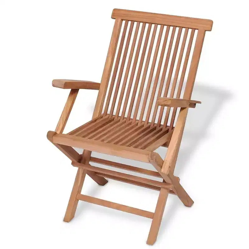 vidaXL Garden Table And Chair Warm wood color Solid Teak wood 5-Piece Set