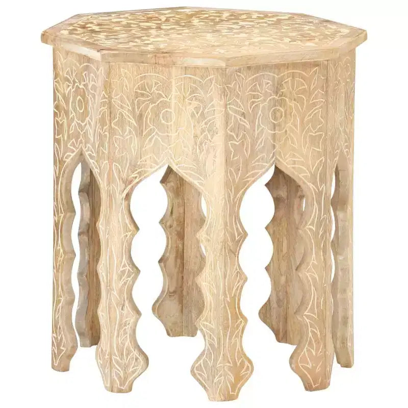vidaXL Side Table 18.9 Solid Mango Wood