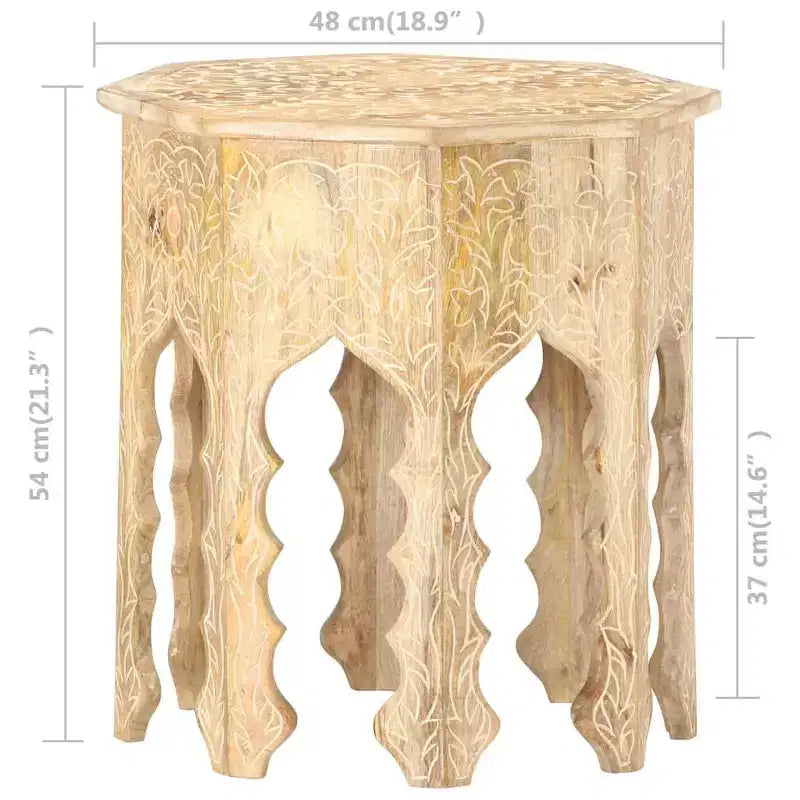 vidaXL Side Table 18.9 Solid Mango Wood