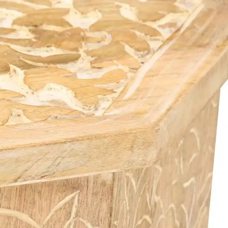 vidaXL Side Table 18.9 Solid Mango Wood