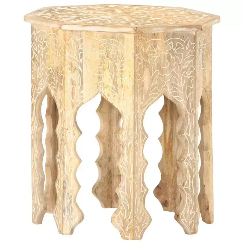 vidaXL Side Table 18.9 Solid Mango Wood