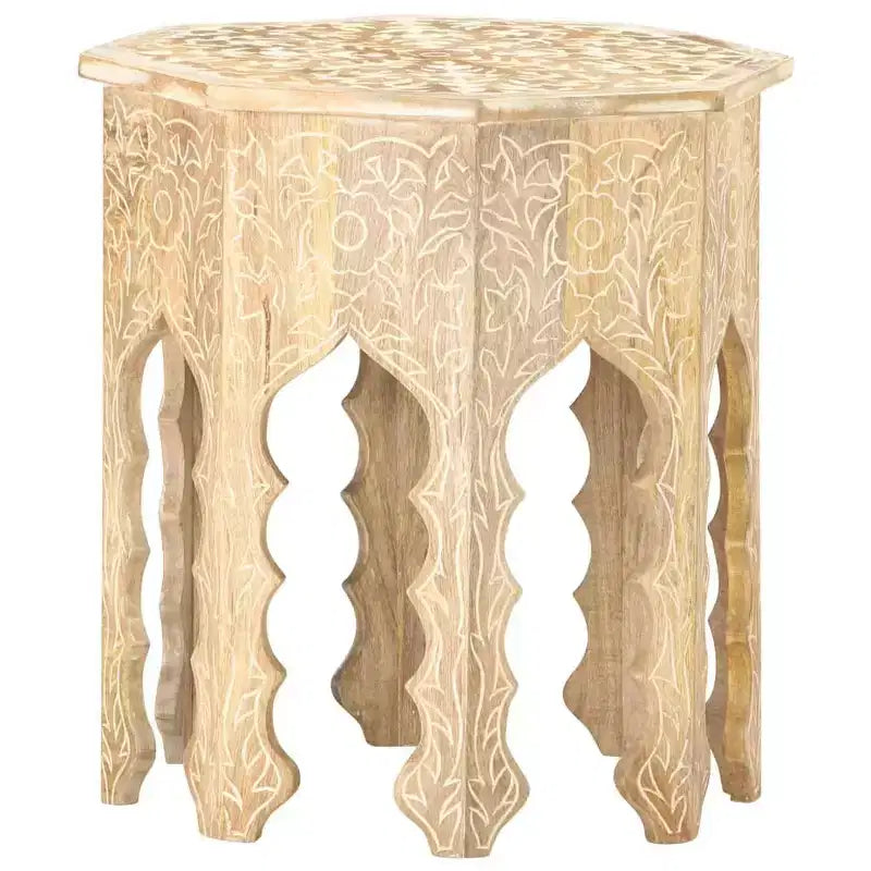 vidaXL Side Table 18.9 Solid Mango Wood