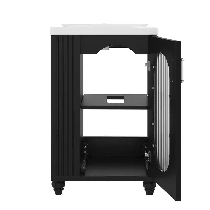20 Small Bathroom Vanity Sink Combo with Storage , Bathroom Floor Cabinet with Adjustable Shelf
