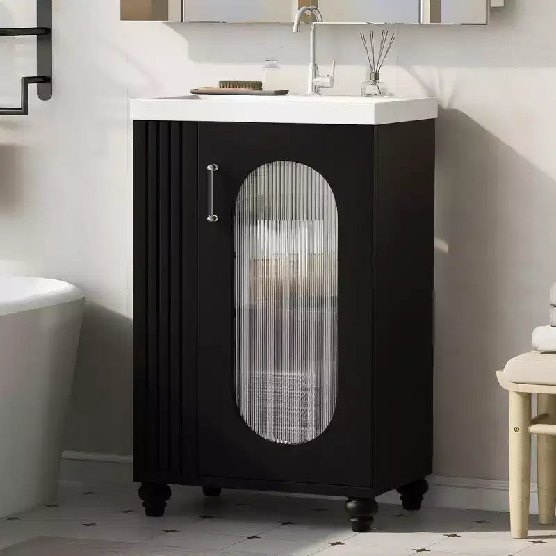 20 Small Bathroom Vanity Sink Combo with Storage , Bathroom Floor Cabinet with Adjustable Shelf