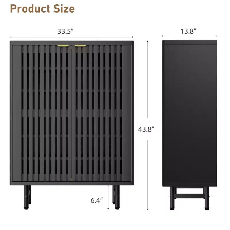 6-Tier Shoe Cabinet with Doors, Wood Shoe Storage Organizer for 24 Pairs, Modern Farmhouse Entryway Hallway Furniture, Hidden Storage Cabine