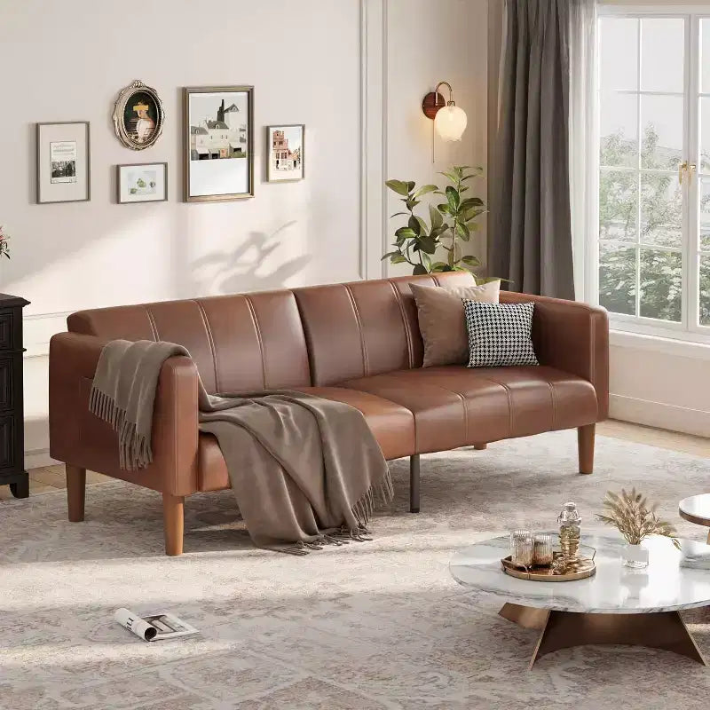 Sofa bed, convertible sleeper, mid-century modern sofa, living room, bedroom