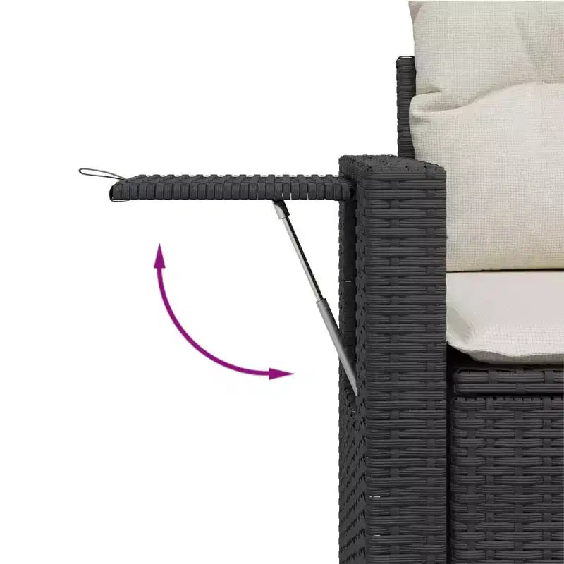 vidaXL Outdoor Sofa Set Solid Acacia Wood and Polyester Natural