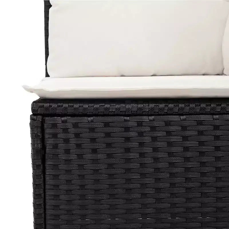 vidaXL Outdoor Sofa Set Solid Acacia Wood and Polyester Natural