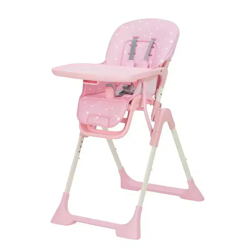 Baby High Chair for Babies and Toddlers Foldable Feeding Chair with Adjustable Height/Backrest/Footrest, Removable Tray, Fast Folding Design
