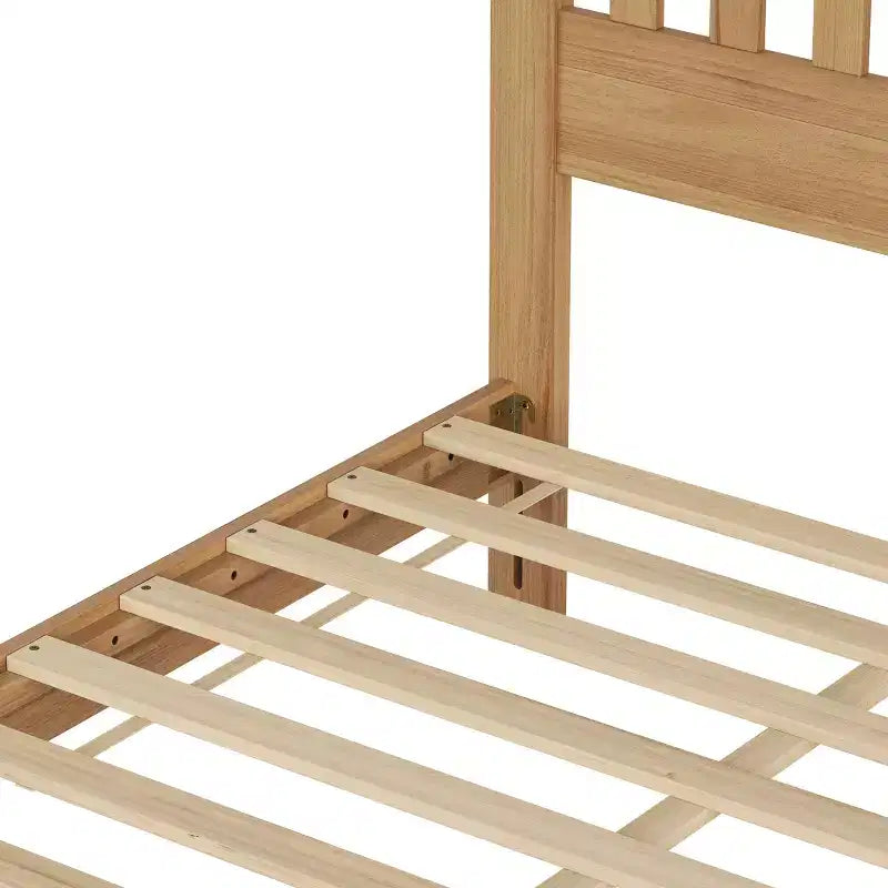 GDFStudio Fenn Mission Wooden Panel Bed with Headboard