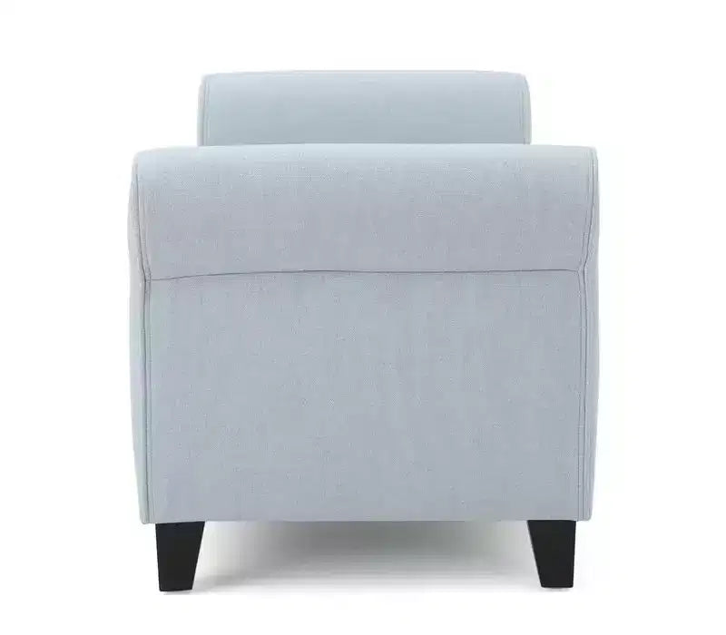 Okak Modern Storage Bench with Padding Seat and Armrests, Storage Ottoman with Wooden Legs, End Of Bed Bench for Living Room, Bedroom