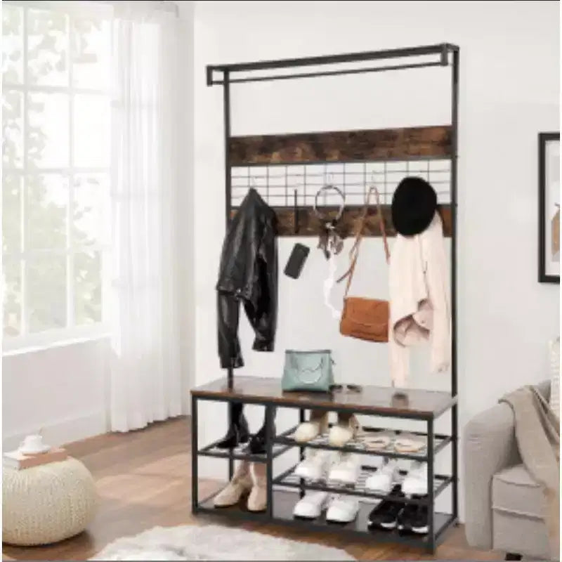 Metal & PB Board Coat Rack