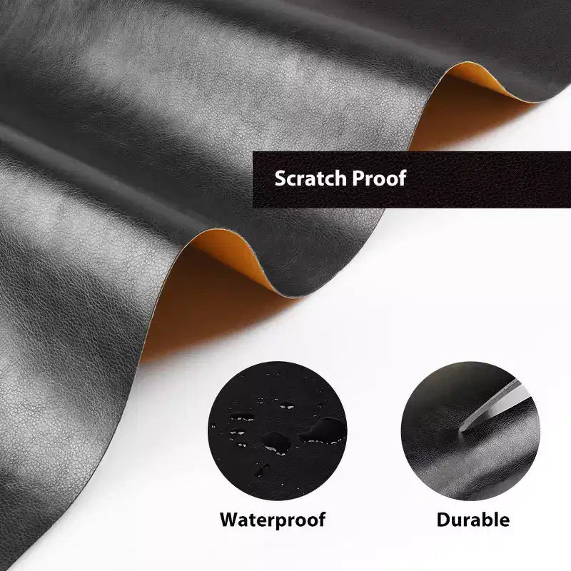 AMMER Leather Repair Patches, 3.357'' Scratch-Resistant Self-Adhesive Leather Repair Tape, ,Black