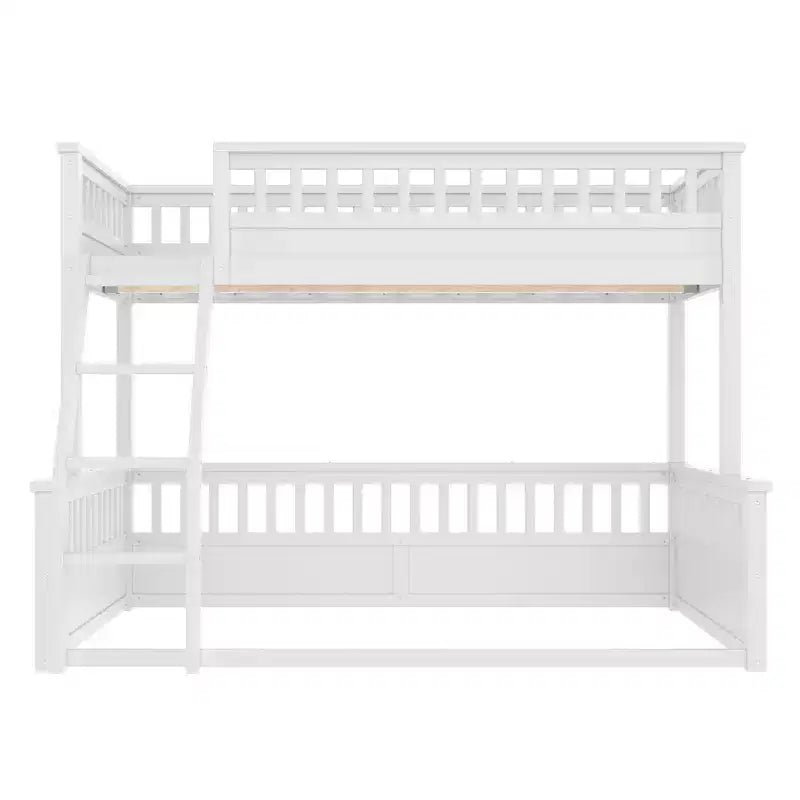 Bellemave Bunk Bed with Ladder and Guardrails,Pine Bunk Bed Frame with Detachable Design for Kids,Teens and Adults