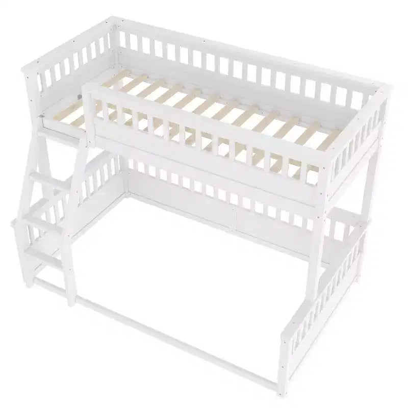 Bellemave Bunk Bed with Ladder and Guardrails,Pine Bunk Bed Frame with Detachable Design for Kids,Teens and Adults