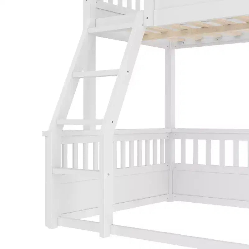 Bellemave Bunk Bed with Ladder and Guardrails,Pine Bunk Bed Frame with Detachable Design for Kids,Teens and Adults
