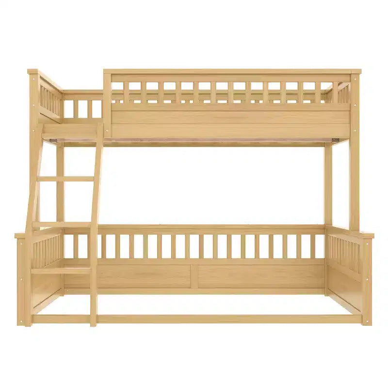 Bellemave Bunk Bed with Ladder and Guardrails,Pine Bunk Bed Frame with Detachable Design for Kids,Teens and Adults