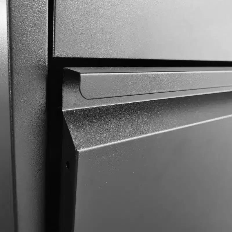 VIYET 52H 4-Drawer Locking Vertical File Cabinet on Wheels, Black Heavy-Duty Metal Cabinet for Home/Office, Fits Legal/Letter