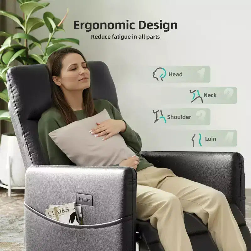 MAYEERTY Power Recliner Chair, Electric Recliner with Footrest, Padded Seat for Small Spaces, Living Room & Home Theater