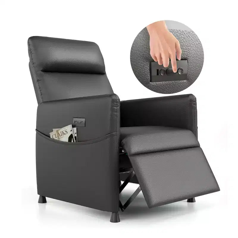 MAYEERTY Power Recliner Chair, Electric Recliner with Footrest, Padded Seat for Small Spaces, Living Room & Home Theater