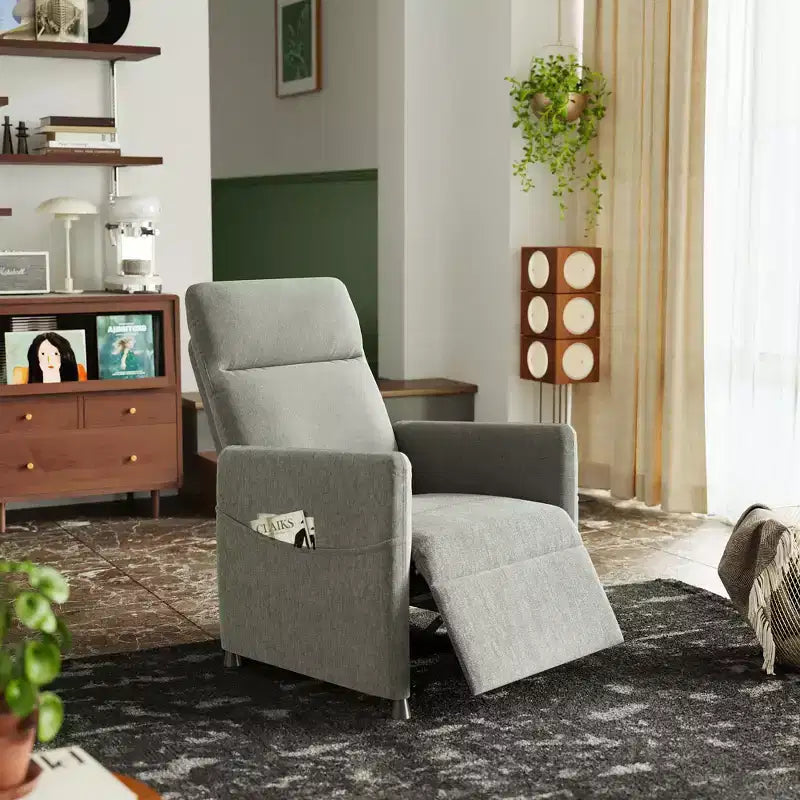 MAYEERTY Power Recliner Chair, Electric Recliner with Footrest, Padded Seat for Small Spaces, Living Room & Home Theater